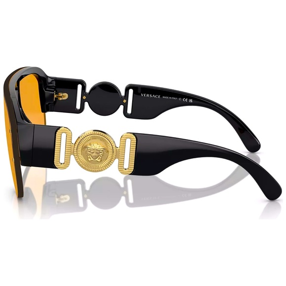 Versace NWT Unisex Sunglasses VE4391 in Black/Orange - Picture 4 of 6